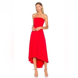 Revolve Red Strapless Hi Low Dress by Susana Monaco in Size Small
